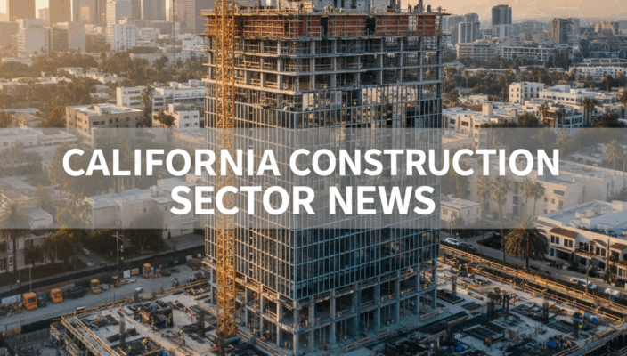 California construction news report cover from JM Construction October 2025 showing urban development