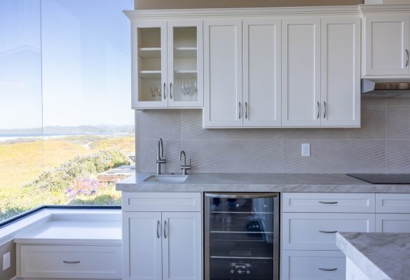 kitchen looking at ocean